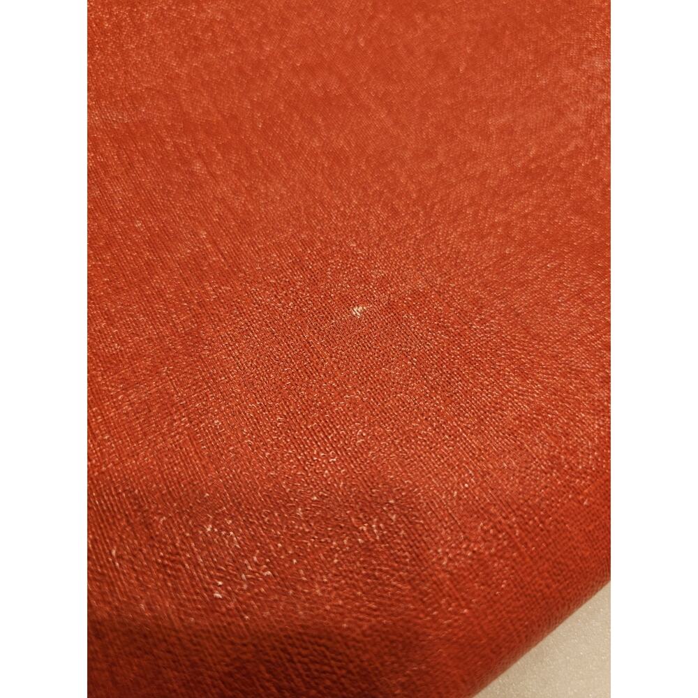 2.75 Yards Cherry Red Shiny Linen Like‎ Oilcloth Fabric 100"X60" Vintage